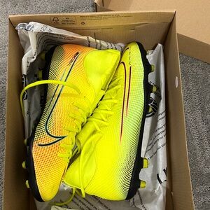 Nike Bright Yellow and Orange Cleats